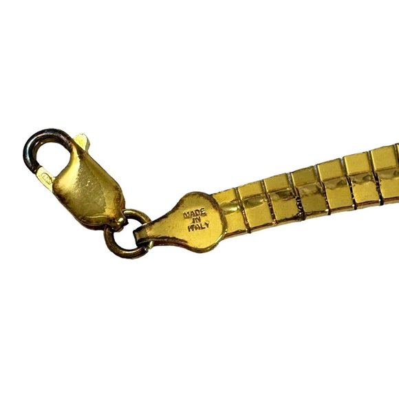 Technibond Fringe Collar Choker Necklace 14K Gold on Sterling Silver Made Italy - Picture 5 of 11